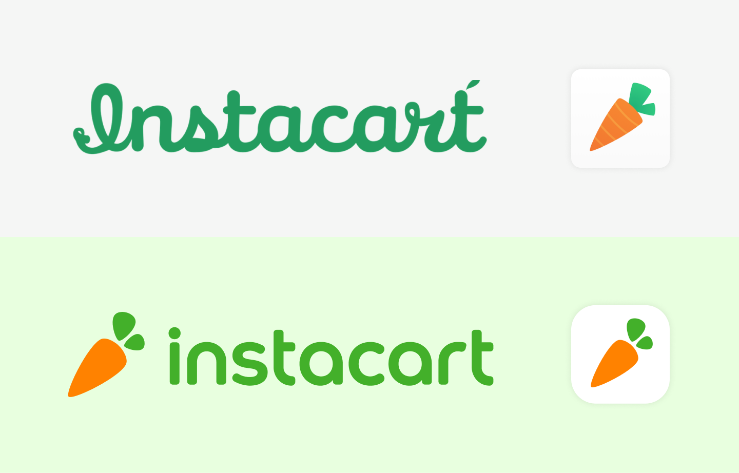 Instacart logo before and after