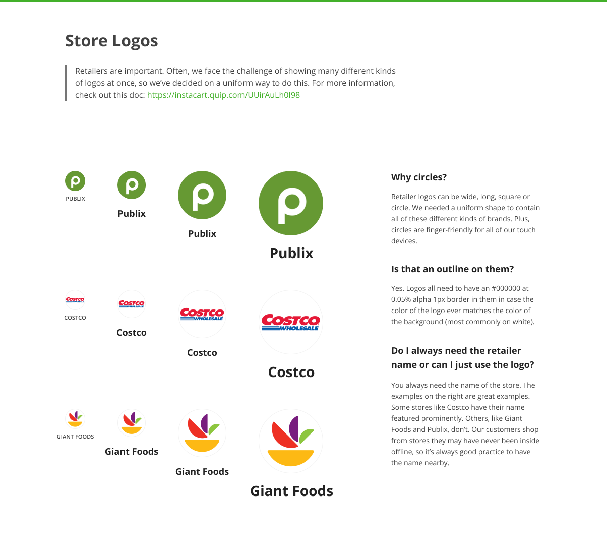 Documentation of Store Logos