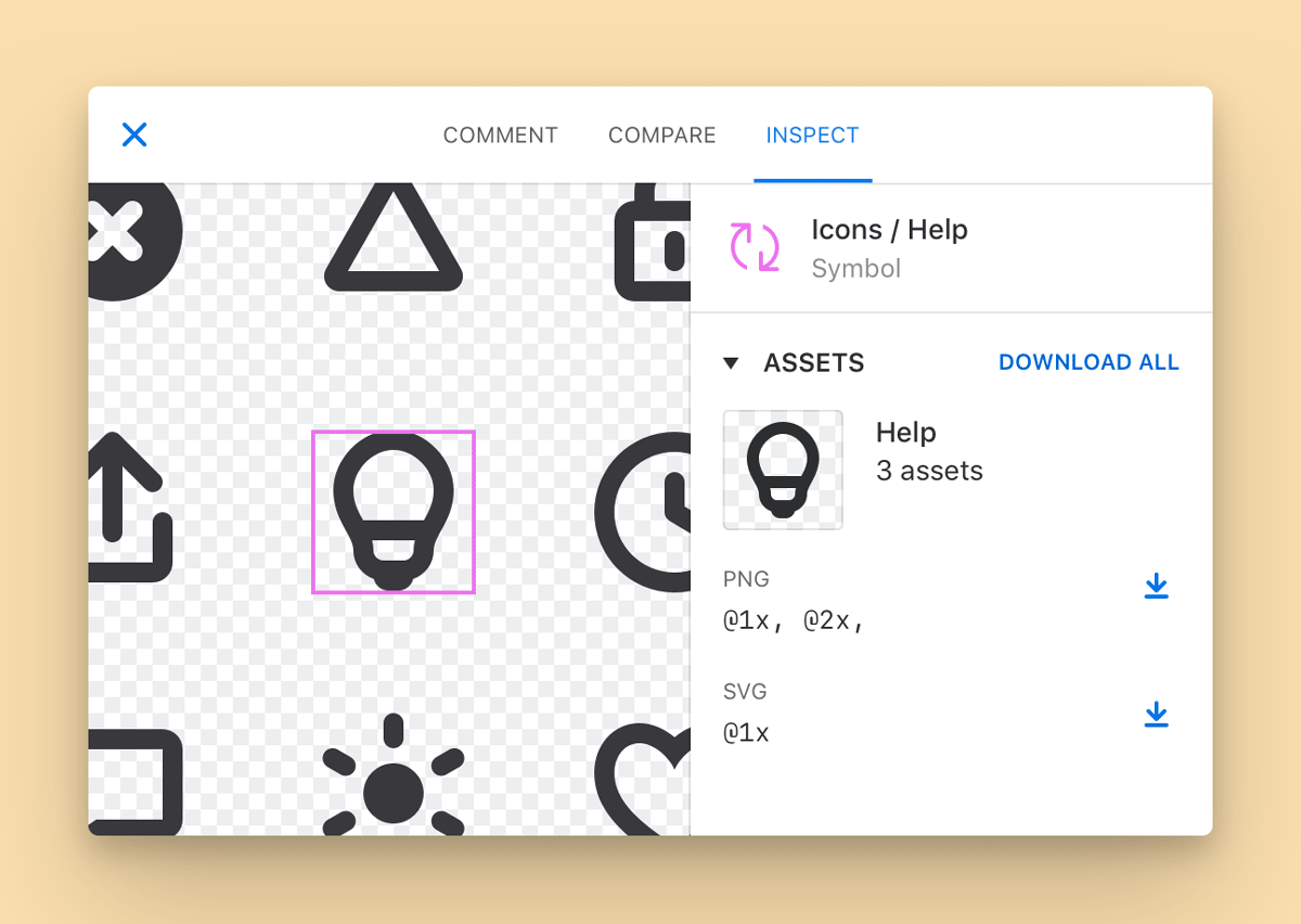 Abstract export assets